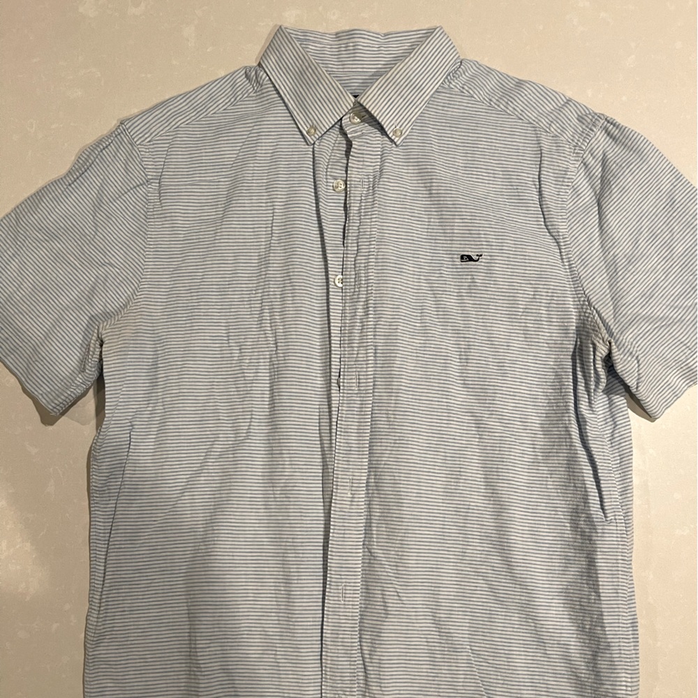 Vineyard Vines horizontal stripe short sleeve button up